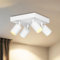 LVWIT Deckenstrahler LED Weiß 4 Flammig Quadratisch - Metall LED Deckenleuchte Schwenkbar, GU10 Deckenlampe Spot - Modern Strahler Deckenspot für Küche Wohnzimmer Schlafzimmer (Ohne Leuchenmittel)