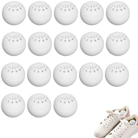 18pcs Shoe Deodorizer Balls, 4cm Shoe Balls Odor with PP Cover, Shoe Fresheners, Sneaker DeodorizerBalls, Reusable Sports Shoe Deodorizing for Neutralizing and Refreshing Sneaker, Wardrobe, Bags