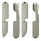 Juego de utensilios de cocina 2 en 1, tenedor y cuchara de acero inoxidable para camping, viajes o picnic (2 juegos)