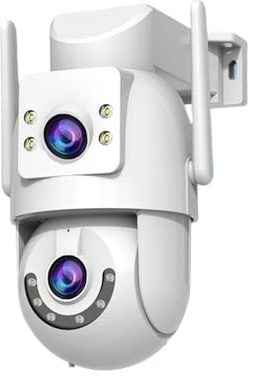 5K 8MP Dual Lens Screen IP-Kamera WiFi PTZ-Kamera Outdoor AI Auto Tracking HD Audio-Videoüberwachung(4K Add 64G Card)