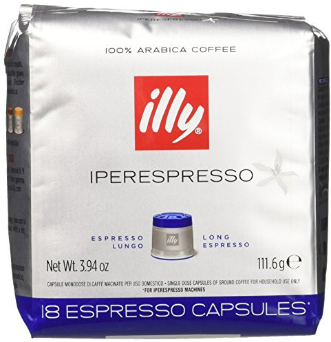 illy - Caffè Espresso In Capsule Iperespresso Lungo - 6 confezioni da 18 capsule (tot 108 Capsule)