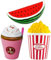 ZhengYue 3 Stück Kawaii Squishy Spielzeug - Popcorn Frappuccino Watermelon Squeeze Stress Squishies Langsam Dekompression Creme Duftenden Geschenk für Kinder Erwachsene Mädchen Jungen