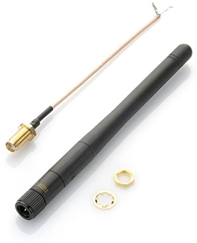 Technikkram 2400 MHz 2,4 GHz Antenne Antenne Kipp- und Schwenkbar SMA SMA für Fritz Box, UniFi WLAN-Router Booster Range Extender Gateway Mini-PCI-Express-PCIE-Netzwerkkarte USB-Adapter