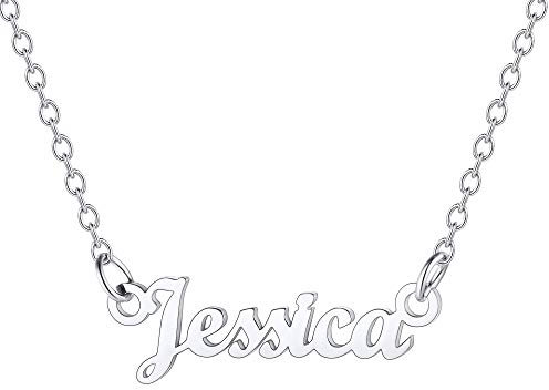 U7 Custom Necklace Jessica Name Pendant Necklaces For Women Girls