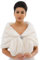 Genglass Ärmelloser Kunstpelz Schal Hochzeit Pelz Wraps und Schal Braut Pelz Stola für Braut und Brautjungfern (Elfenbein)