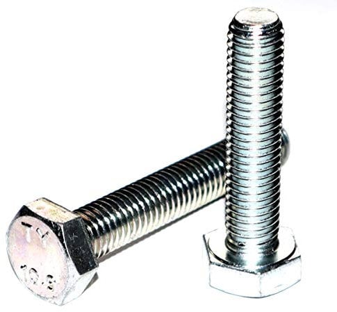 Sechskantschraube M8x25 DIN 933 Stückzahl 25 Stahl galvanisch verzinkt Festigkeitsklasse 10.9 Gewinde bis zum Kopf