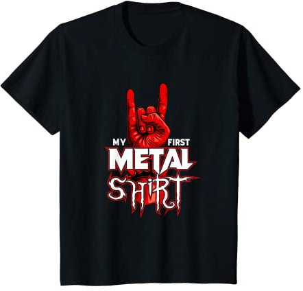 My First Metal Shirt Heavy Metal Kids Thrash Pommesgabel T-Shirt