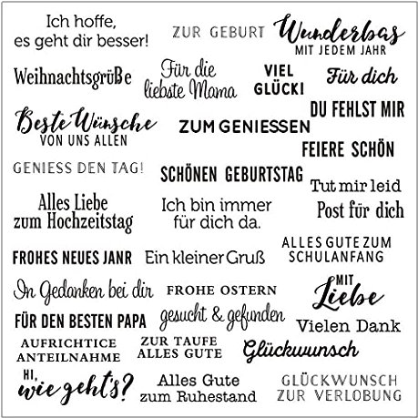 Deutsch Transparente Briefmarke, Silikon Stempel Set, Clear Stamps,DIY Scrapbooking Werkzeug Bastelei