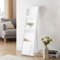 [en.casa] Ganzkörperspiegel Giovinazzo Standspiegel mit Rahmen 150 x 35 cm neigbar Bodenspiegel zum Aufstellen Schlafzimmer rechteckig Flurspiegel Weiß