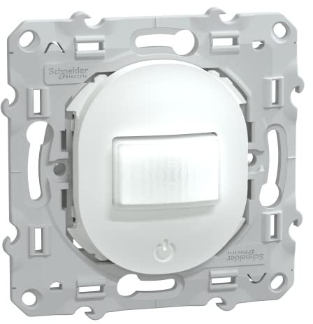 Schneider Electric - Ovalis - détecteur de présence et de mouvement - toutes charges - 3 fils - Blanc - S320523