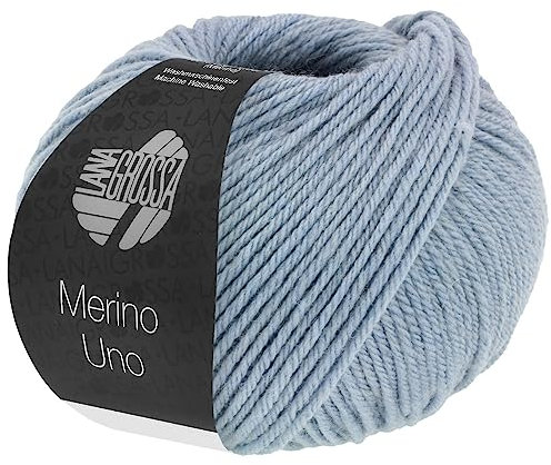 LANA GROSSA Merino Uno | Klassische Merinowolle mit Superwash-Ausrüstung | Handstrickgarn aus 100% Schurwolle (Merino) | 50g Wolle zum Stricken & Häkeln | 125m Garn FB67