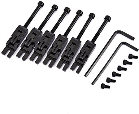 Tremolo Stegsättel, 6 Stück, Rollbrücke, Tremolo-Sättel für Floyd Rose E-Gitarre, Ersatzzubehör (schwarz - 1)
