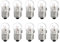 sourcing map ampoule e10 Ampoules Miniatures à Culot à Vis DC 1.5V Lumière Jaune Chaude Mini Lampes avec Boîte de Rangement, 1 Ensemble/10 Pcs