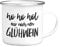 Interluxe Emaille Becher Tasse - Ho ho hol mir mal den Glühwein - lustiger Spruch Weihnachtsmarkt Weihnachtsdeko Weihnachtszeit Winterzeit Winter Geschenkidee