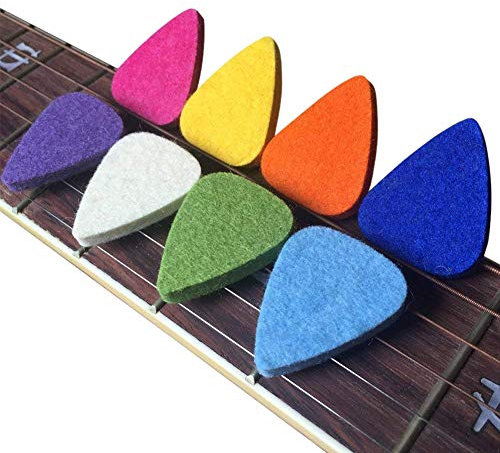 Nemeae Ukulele Picks Filz Picks/Plectrums für Ukulele und Gitarre, 8 Stück Gitarrenpicks, mehrfarbig