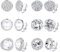 MILACOLATO 6 Paare Clip Auf Ohrringe Cubic Zirkonia Perle Knoten Twist Clip Auf Ohrringe Nicht Pierced für Frauen Mädchen Clip Ohrringe Set
