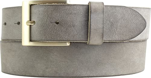 BELTINGER Herren-Gürtel aus weichem Vollrindleder Vintage-Look 4 cm | Jeans-Gürtel für Herren 40mm | Ledergürtel mit goldener Gürtelschließe Used-Look