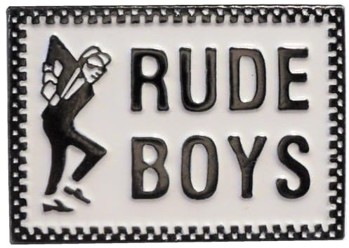 GBJUK Ska Music Rude Boys Emaille-Anstecker, Anstecknadel mit Schmetterlingsverschluss auf der Rückseite, Metall