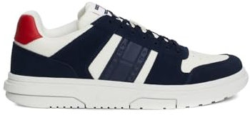 Tommy Jeans Sneaker Hombre Brooklyn de Ante, Azul (Dark Night Navy), 42 EU