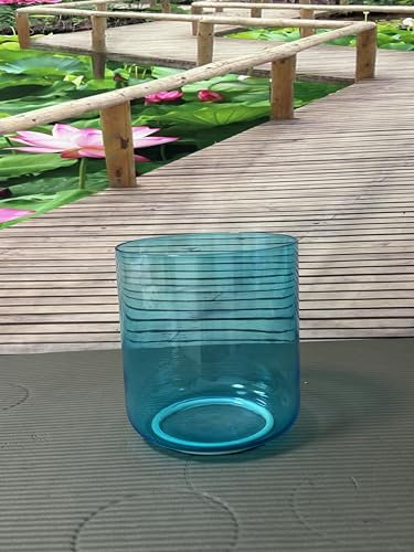 Clear Blue Color G Throat Chakra Quartz Crystal Singing Bowl 6