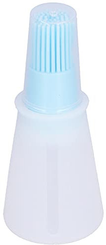Cyrank Oil Bottle Brush, Sauce Brush Bottle Silicone Oil Brush Bottle Basting Brush Bottle Barbecue Sauce Bottle Brush for Kitchen(Blue)
