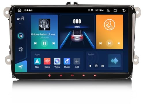 GONFEN Acht-Kern Android 13 DAB+ Autoradio Für VW Golf 5/6 Jetta Caddy EOS Amarok Vento Passat Tiguan SEAT Skoda mit GPS Navi 4GB+64GB CarPlay Android AUTO WiFi Bluetooth SWC OPS 9 Zoll IPS-Bildschirm