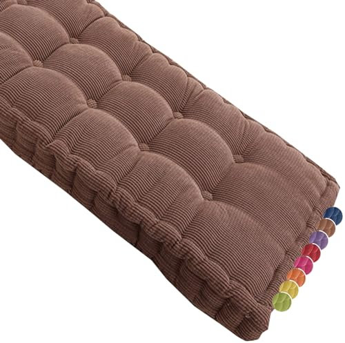 Sitzkissen Bank Bankkissen Outdoor Bankauflage 120x40/40x40/100x40/160x40/80x40cm Sitzpolster Outdoor Sitzauflage Bank rutschfeste Bankpolster für Gartenmöbel Terrasse(Brown,160x40cm(62.9x15.7in))
