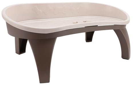 Dog Bowl Stand, Elevated Pet Feeding Tray Slip Protection Raised Cat Feeder Stand with Splash Guard for Dogs Cats Neck Spine Protection