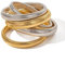 DJADEE Damen Armband Gold Silber 750 18 Karat vergoldet, Edelstahl, Wasserfest, Hypoallergen, Elastisch, Armreif (20 mm, Gold)