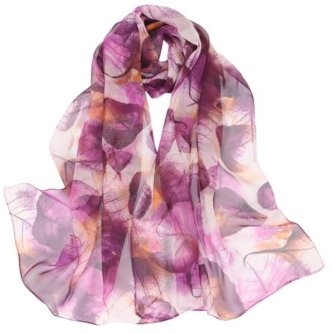 QEXUJOW Schals für Damen Bequemer und modischer dünner Schal, langer Damenschal mit Baumwollquasten, lila 160 * 50CM dünner Schal