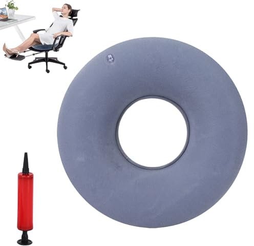 Sitzring Nach Op, Donut-Sitzkissen, Orthopädische Sitzkissen, Hämorrhoiden Sitzkissen, Orthopädisches Rundkissen mit Pumpe, Schwangerschaft, Steißbein, Ischias und Dekubitus, Entzündungen, Zysten