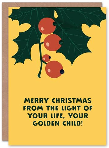 Artery8 From The Light Of Your Life Golden Child Funny Blank For Him Or Her Art Christmas Card