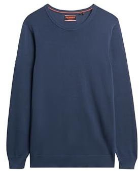 Superdry Herren Leichtes Essentials Strick-Sweatshirt mit Rundhalsausschnitt
