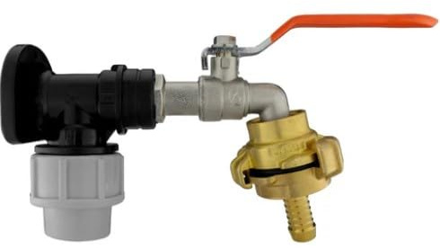 AP Supplies Wall Flange Kit 20mm MDPE, Lever Tap, Geka 1/2in