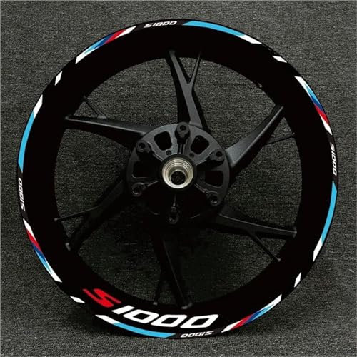 SYMWBD Radaufkleber Reflektierender Felgenaufkleber Für Motorradräder Für S1000XR S1000R 1000RR S 1000 XR S 1000 R 1000 RR Radnabenaufkleber Motorrad Rad Aufkleber(Farbe 27)