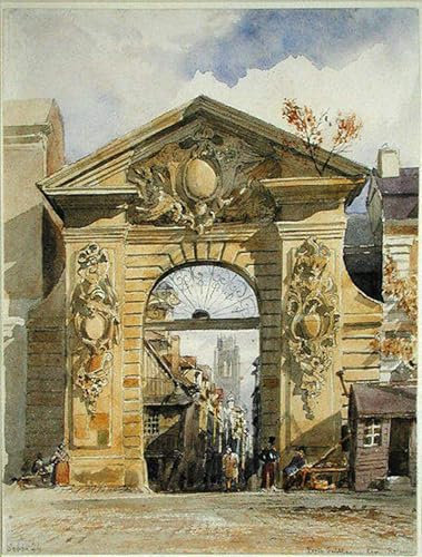 XcBAIHOUD Bekannt Leinwandbilder Deko Bilder Leinwandgemälde Porte Guillaume Leon Rouen von Edward William Cooke Wand Wanddekoration für Zimmer 60x90cm