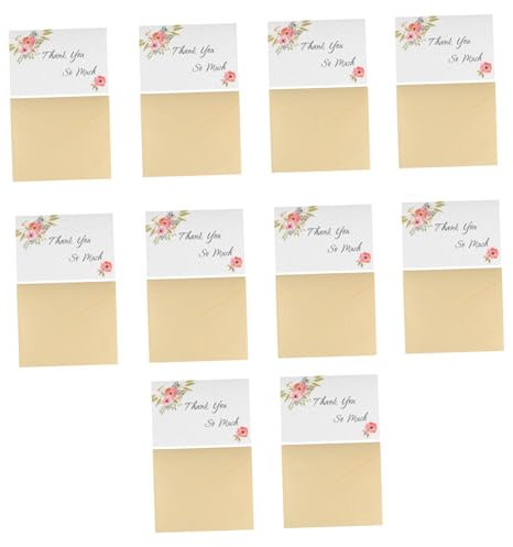 NUOBESTY 10stücke Dankeskarten Glückwunschkarten Mit Umschlag Aus Hochwertigem Material Für Persönliche Grüße Und Geschenkideen