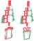 HOLIDYOYO 4 Stück Christbaumschmuck Hängende Dekoration Sublimationsanhänger Selber Machen Weihnachtsbaum-anhänger Weihnachtsbaum Anhänger Weihnachts-Layout-Requisite Legierung