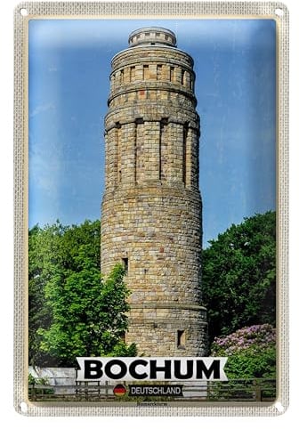 Bochum Bismarckturm | Blechschild | Deutschland Souvenir | 12 cm x 18 cm