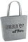 Huuraa Einkaufstasche Lehrerin mit Herz Geschenk 22 Liter Grey Melange Filztasche Lehrerin Accessoire