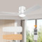 Ventilatore a soffitto con luce 42, Ventilatori a soffitto con luce e telecomando, lampada ventilatore a soffitto silenzioso Windcalm DC con Aspas reversibili e luci regolabili per Dormitorio Cucina