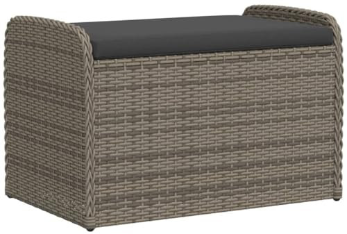 Homvdxl Aufbewahrungsbank mit Sitzkissen, für Flur, Schlafzimmer, Wohnzimmermöbel, 80x51x52cm, Grau