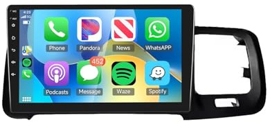 Radio Coche 2 DIN para Volvo S60 V60 V40 XC60 2008-2020 Pantalla Táctil 9 Pulgadas Navegación GPS Integrada Bluetooth WiFi USB Cámara Trasera Control al Volante Sistema Android 13(A2 2+32G)