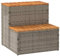 HOMTAKIE Marche Bain à remous Gris 50x50x50,5cm polyrotin Acacia Massif