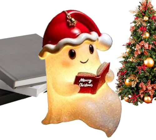 -Leselampe – gruseliges -Leselicht für Tisch – Ornament Horror Büro, LED-Lampe Weihnachten für Küche Wohnzimmer Party Schlafzimmer Esszimmer Fenster | Regale Kamine Fensterbänke