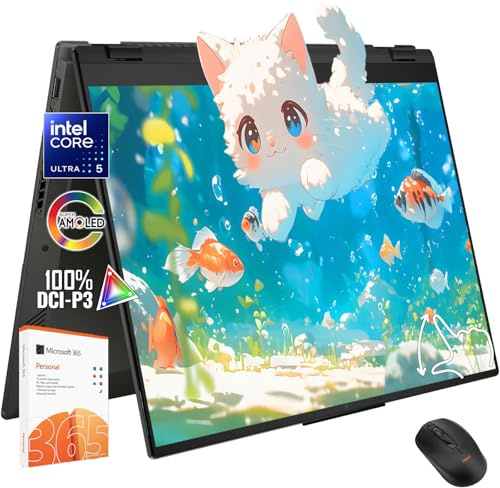 ASUS Vivobook Flip - Computer portatile 2 in 1 con touchscreen da 14, display OLED WUXGA, 16 GB di RAM, SSD da 1 TB, Intel Core Ultra 5 226 V, tastiera retroilluminata, Windows 11 Office 365