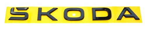 Skoda 5LA853886A041 Schriftzug vorn Motorhaube Emblem Logo Buchstaben Aufkleber, schwarz