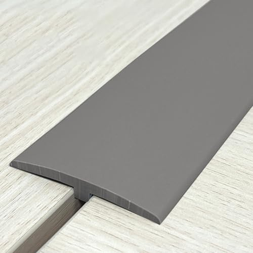Profilé En T Plat En PVC, Bande De Transition Sol Auto-adhésive, Profilé De Finition De Sol Découpable, Pour Raccordement Des Joints De Sol Et Des Seuils De Porte(Gray)