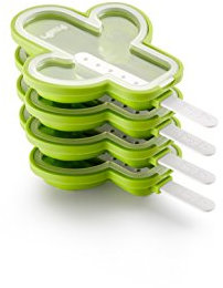Lékué Pack de Moldes para Helados en Forma de Cactus, Silicona, Verde, 18 x 12.1 x 30 cm, 4 Unidades