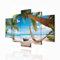 decomonkey - Impression sur Toile Intissé Plage Paumen 200x100 5 Pièces - Tableau Décoration Appartement Cadre en Bois Photo Déco Salon Peinture sur Toile Maison